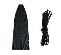 BlissfulAbode Funda de repuesto para silla de columpio colgante de 64 x 197 x 23 cm, color negro, con cuerda, 1 pieza sin bolsillos