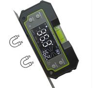 BlissfulAbode Inclinómetro horizontal digital con Bluetooth, buscador de ángulo LCD dual, recargable tipo C, base magnética para alineación de herramientas, retención de datos y apagado automático