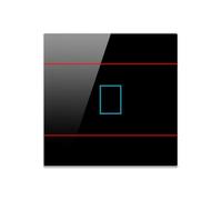 BlissfulAbode Interruptor táctil de control remoto RF de 1 vía, tipo 86, interruptor de pared inteligente de cable vivo, color negro