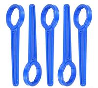 BlissfulAbode Juego de 5 llaves inglesas para tapa de tambor, se adapta a cubos de plástico de 20 L y 30 L, para una fácil apertura y cierre (azul)