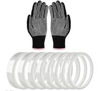 BlissfulAbode Juego de 8 rollos de cinta de transferencia de calor con guantes resistentes para proyectos de sublimación, 100 pies por rollo, resistente al calor hasta 180.0 °C, compatible con