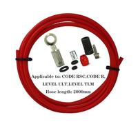 BlissfulAbode Kit de manguera de freno de bicicleta de 2 metros para SRAM Code RSC R Level TLM ULT, línea hidráulica reforzada de goma y acero con juego de conectores, para sistemas de freno de disco