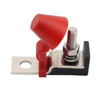 BlissfulAbode Kit portafusibles 100 A, 150 A, 200 A, 250 A, 300 A, 58 V, 6 x 2 x 4,7 cm, para coche, barco, M8 x 1,25, terminal aislante rojo