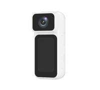 BlissfulAbode Mini cámara de acción con resolución de video 4K, lente gran angular de 170°, pantalla IPS H.264, conexión WiFi de compresión para grabación profesional (blanco)