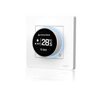 BlissfulAbode Para MOES Smart Knob Termostato Star Ring Series Controlador de temperatura para Tuya GA-Blanco
