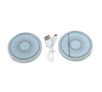 BlissfulAbode Posavasos LED para coche, 2 unidades, carga USB, 7 colores, luz luminosa, estilo fantasía, accesorios de color