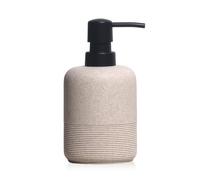 Blissilk 300ml Dispensador Jabon Baño Resina con Bomba Duradera Dispensador Jabon Cocina Recargable Jabón Líquido, Loción, Desinfectante, Champú y Gel de Ducha para Mantener tu Encimera - Beige