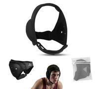 BLISSTAO Casco de lucha libre, protector de oídos BJJ, suave, perfil bajo, costuras reforzadas, antiarañazos, antideslizante, almohadillas de barbilla poco suaves, bolsa protectora de almacenamiento