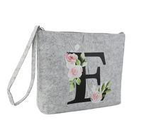 Blisswave Sintió Neceser Personalizado, con Nombre de La A a la Z, Cremallera Metálica, Diseño de Impresión Exquisito, con Forro Resistente a Las Manchas, Regalos Personalizados