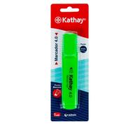 Blister 1 Marcadores Fluorescentes 4mm P.Bisel. Verde Kathay