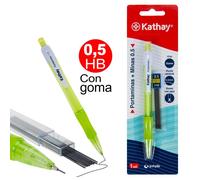 Blíster 1 Portaminas Con Goma + Caja Minas 0.5 mm Kathay