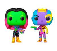 Funko Pop! Marvel Colección de figuras de vinilo de luz negra MCU Glow Toy (Gamora y nebulosa (paquete de 2)