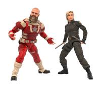 Blister 2 figuras yelena belova & red guardian thunderbolts marvel leg
