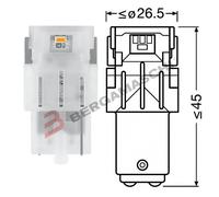 OSRAM - 2 Bombillas Auxiliares LED Driving P21/5W BAY15d 12V