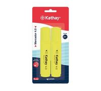 Blister 2 Marcadores Fluorescentes 4mm P.Bisel. Amarillo Kathay