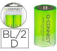 Blíster 2 pilas alcalinas D/LR20 - Q-CONNECT
