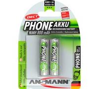 Ansmann Pila recargable MaxE NiMH AA 800 mAh DECT, pre-cargada, autodescarga reducida, 2 unidades