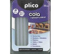 Barra termofusible plico mini translucida 8 mm de diamero x 100 mm de alto blister 22 unidades