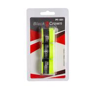 Black Crown - Pack de 3 Overgrips de Pádel - Absorben Sudor - Tacto Suave - Cómodo Agarre (Amarillo)
