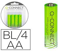 Pila Q-Connect Alcalina Aa Blister Con 4 Unidades