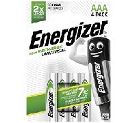 BLISTER 4 PILAS RECARGABLES UNIVERSAL POTENCIA 500 MAH TIPO HR03 ENERGIZER E301375701 E301375701