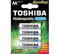 Blister 4x Pilas Recargabl AA R6 1.2V 2000mAh - TOSHIBA