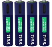 Blister 4x Pilas Recargables AAA 500mAh con Carga USB-C - TRUST
