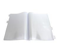 Blister 5 Uds Funda Portamenu Pvc Piel Naranja 140 Micras Con Pestaña Folio Transparente Grafoplás