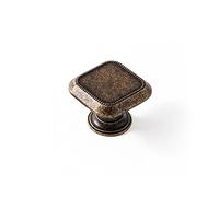 BLISTER CON 4 POMOS METÁLICOS PARA MUEBLE, CON ACABADO CUERO VIEJO MOD.3120 30x30mm REI