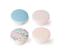 BLISTER CON 4 POMOS REDONDOS PARA MUEBLE FABRICADO EN MADERA ACABADO DECORATIVO MOD.M3 Ø38mm REI