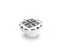 BLISTER CON 4 POMOS REDONDOS PARA MUEBLE FABRICADO EN MADERA ACABADO GRIS MOD.E243 Ø38mm REI