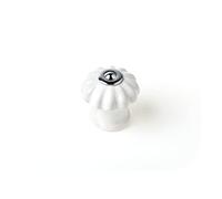 BLISTER CON 4 POMOS REDONDOS PARA MUEBLE FABRICADO EN PORCELANA ACABADO BLANCO MOD.E524 Ø28mm REI