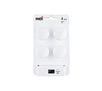 BLISTER CON 4 POMOS REDONDOS PARA MUEBLE FABRICADO EN ZAMAK ACABADO BLANCO MOD.756 Ø32mm REI