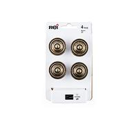 BLISTER CON 4 POMOS REDONDOS PARA MUEBLE FABRICADO EN ZAMAK ACABADO CUERO VIEJO MOD.3110 Ø35mm REI