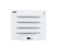 BLISTER CON 4 TIRADORES DE MUEBLE TIPO ASA FABRICADO EN ALUMINIO ACABADO ANODIZADO MATE MOD.2279 ENTREPUNTOS 96mm REI