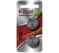 Blíster de 2 Pilas de Litio CR2032 3V - ELBAT