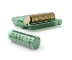 Blister Monedas - Pack 100 Blister Monedas 50 Centimos Homologado - Contador/Clasificador de Monedas - Organizador Monedas - Cartuchos Porta Monedas - (40 Monedas por Blister - Capacidad 2000 Euros)