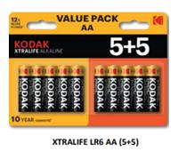 Pilas Alcalinas AA Kodak Xtralife Pack 10
