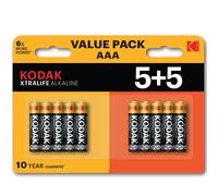 Blister pilas kodak alcalina xtralife aaa lr3 - blister 5+5