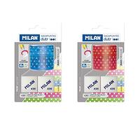 Blister sacapuntas Duet Look azul con 2 gomas 430 + Blister sacapuntas Duet Look rosa con 2 gomas 430