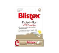 Blistex, Protect + Plus - Bálsamo labial ultra protector para labios secos y agrietados con aloe vera, cera de abejas y jojoba, contiene filtro solar UVA/UVB SPF 10 - en barra