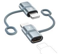 BLITEZZ 2Pack 36W Adaptador USB C a Lightning para i Phone Cargando,Carga Rápida Adaptador Tipo C a Lightning Hecho para iPhone 14/13/12/11/Pro/X/SE/8/6/iPad/AirPods;Anti-Pérdida,No para Audio/OTG