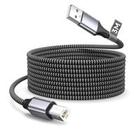 BLITEZZ Cable Impresora 3M, Cable Impresora USB 2.0 Tipo A a Tipo B, Cordón Escáner, Cordón USB B MIDI es para Canon, HP Envy, Epson,Lexmark, Dell, Xerox, Samsung, Brother, Pixma y Otros Dispositivos