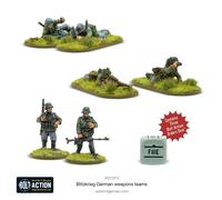 Warlord Games Blitzkrieg - Equipos de armas alemanes - Miniaturas a escala de 28 mm para acción de pernos miniaturas altamente detalladas de la Segunda Guerra Mundial para juegos de guerra de mesa