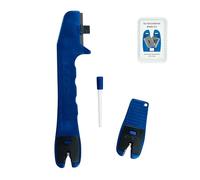 BLITZSCHÄRFER Set de 4 piezas afilador de cuchillos afilador para cuchillos y tijeras Blitzschärfer Mini-Blitz Afilador Cerámico placas de repuesto de carburo manual y portátil