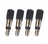 Blitzventil - Válvula de bicicleta Dv con tapa, válvula de flash sin resorte para válvulas Dunlop, compatible con bombas de mano estándar, 4 o 6 piezas (4 piezas)