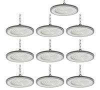 Blivrig 10PCS 200W 30000LM LED Lampara Industrial, UFO LED Blanco Frío 6000K, Alto Campana Luz Interior con Cadena Metálica, 288 Focos LED Impermeable IP65, para Naves, Muelle, Fábricas, Almacén