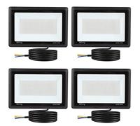 Blivrig 4PCS 200W Focos LED exterior 6000K Blanco Frío, 20000LM Foco LED Pared, Luz Blanca Fría IP66 Impermeable, para Patio, Terraza, Garaje, Jardín