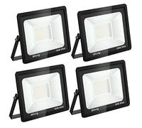 Blivrig 4PCS Foco LED Exterior 50W Blanco Cálido 3000K, 5000LM Focos, Lampara Pared, IP66 Impermeable, para Garaje, Patio, Terraza, Jardín