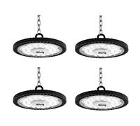 Blivrig Naves Industriales LED 100W, UFO Lámpara Alta Bahía, 10000LM Campana LED Industrial, 6500K Iluminación Impermeable IP65, para Fábricas, Aeropuerto, Patio, Restaurante (4PCS, 100W)